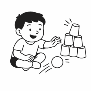 Cup Bowling - Kids activities