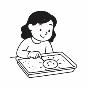Flour:Salt Drawing - Kids activities