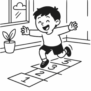 Number Hopscotch - Kids activities