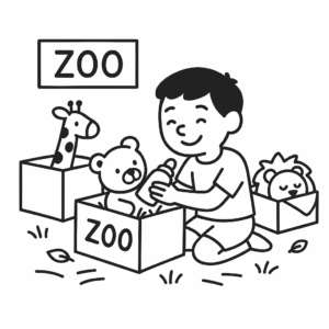 Pretend zoo - Kids activities