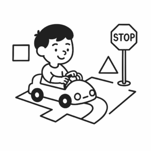 Shape Drivethrough - Kids activities